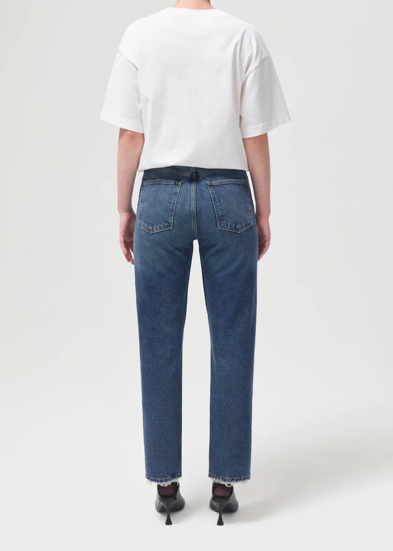 90's Pinch Waist High Rise Straight Jeans Agolde