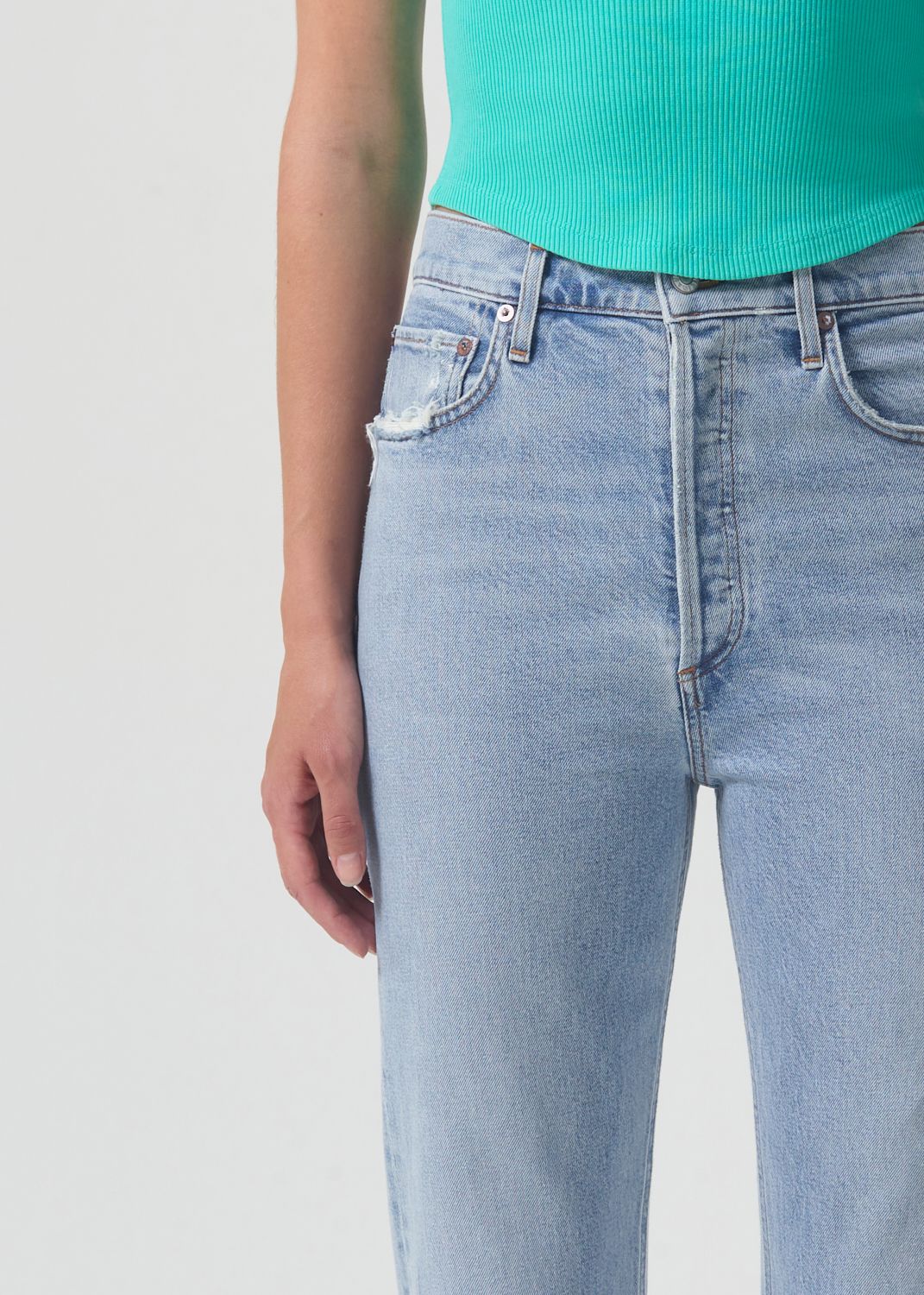 High Rise Stovepipe Jeans Agolde