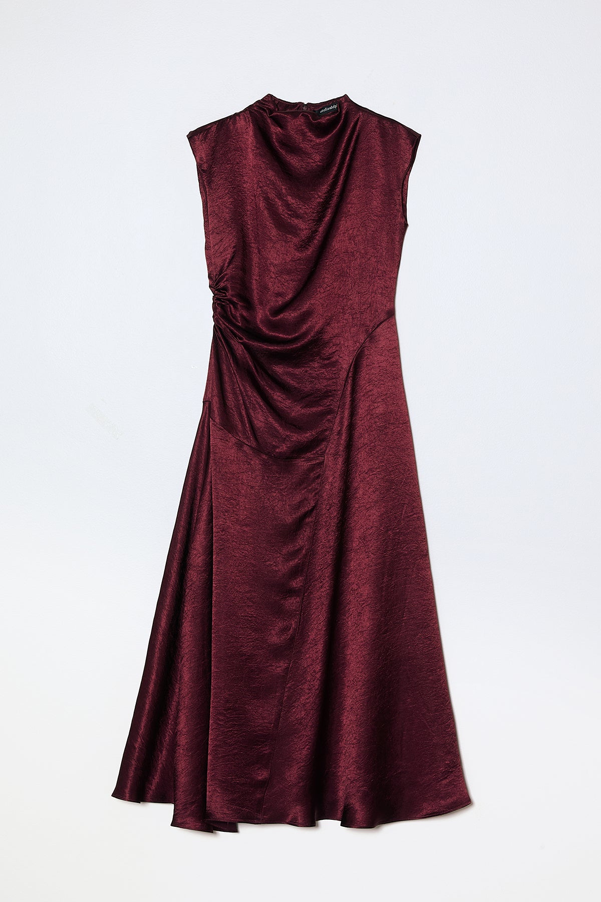 Twisted Dress in Crinkled Satin Dresses Atelier Delphine - 4