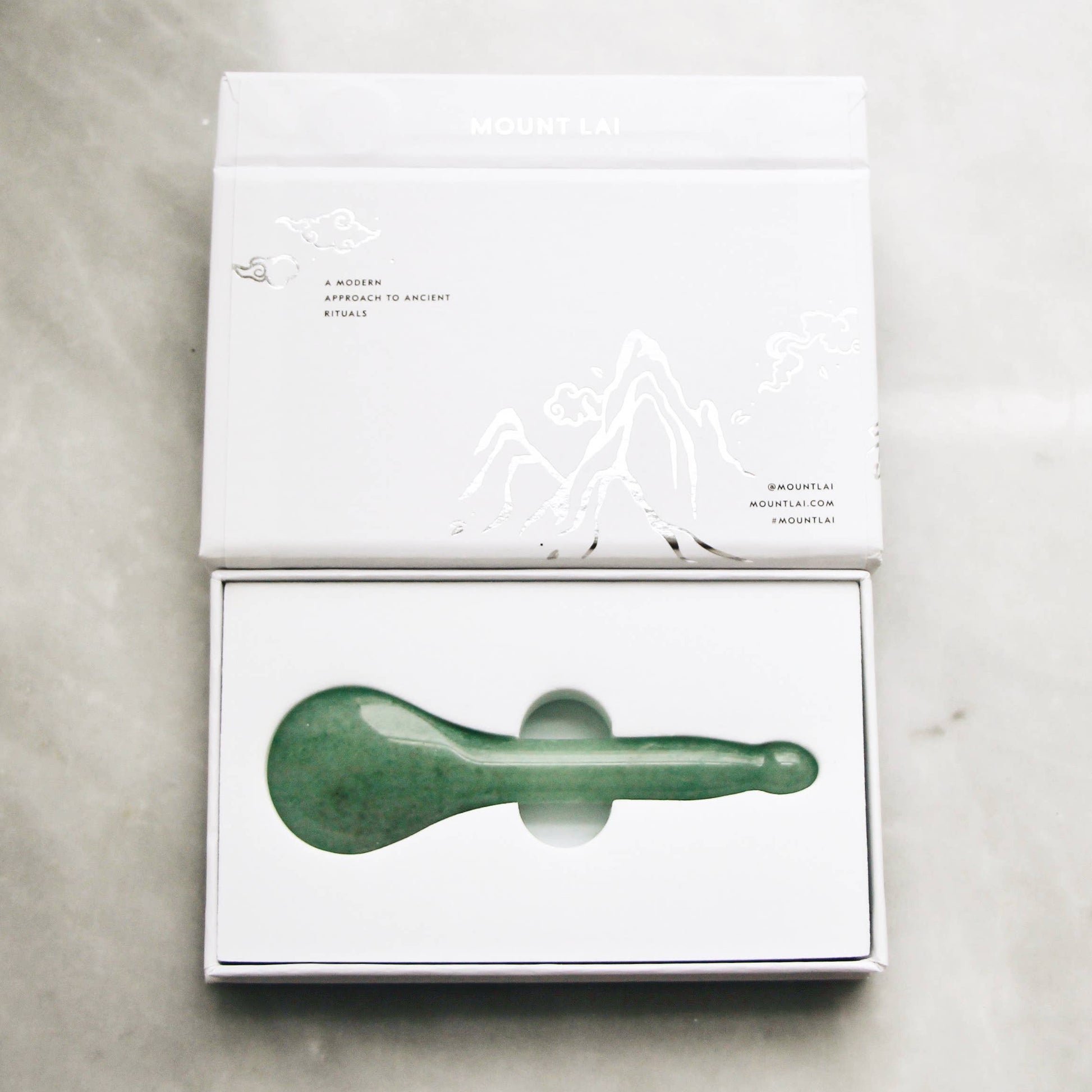 The Jade Acupressure Gua Sha Spoon Beauty Mount Lai