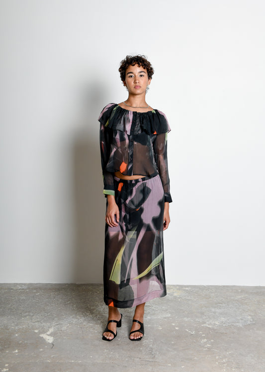 Mora Skirt UNTITLED IN MOTION Shadow Iris XS