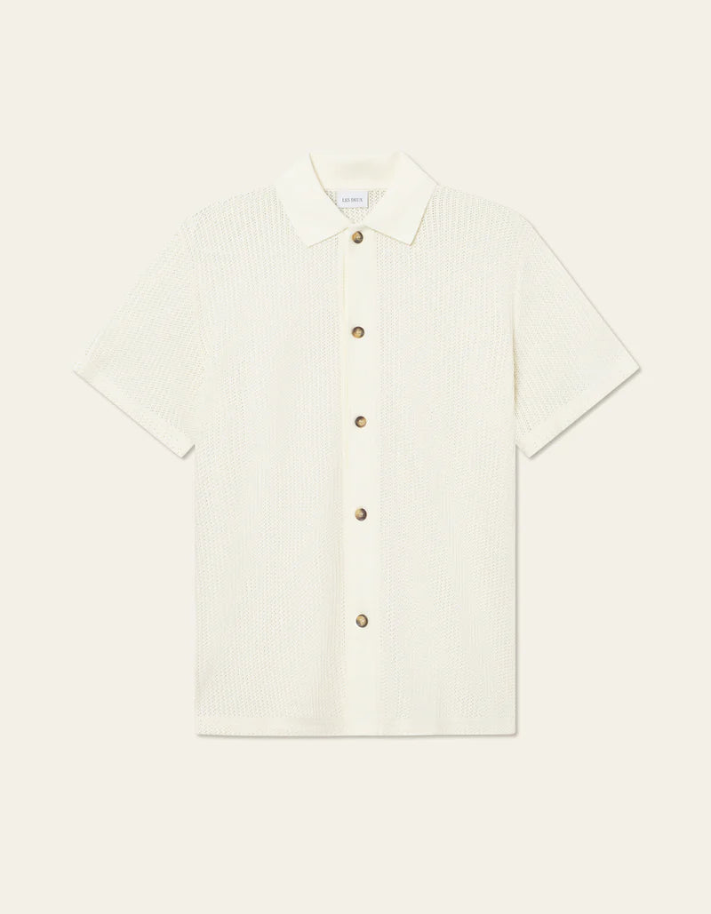 Axel Short Sleeve Shirt Shirts Les Deux Light Ivory S