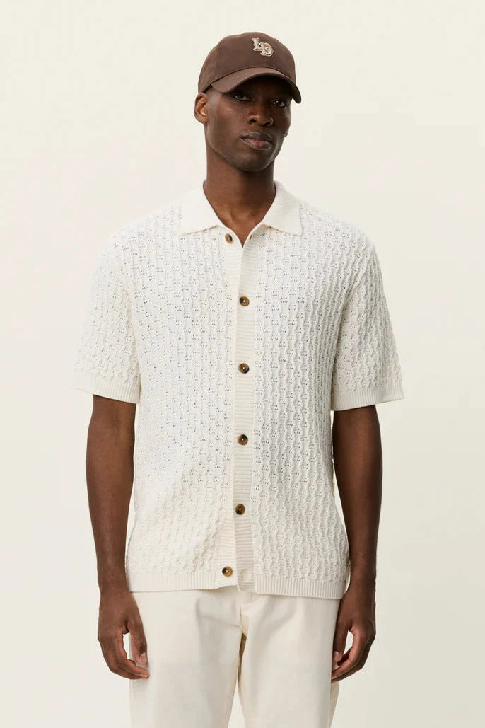 Gespertus Short Sleeve Knitted Shirt Tops Les Deux