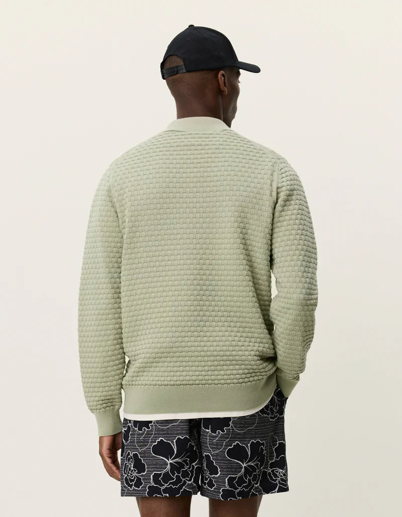 Billy Weave Knitted Long Sleeve Polo Tops Les Deux