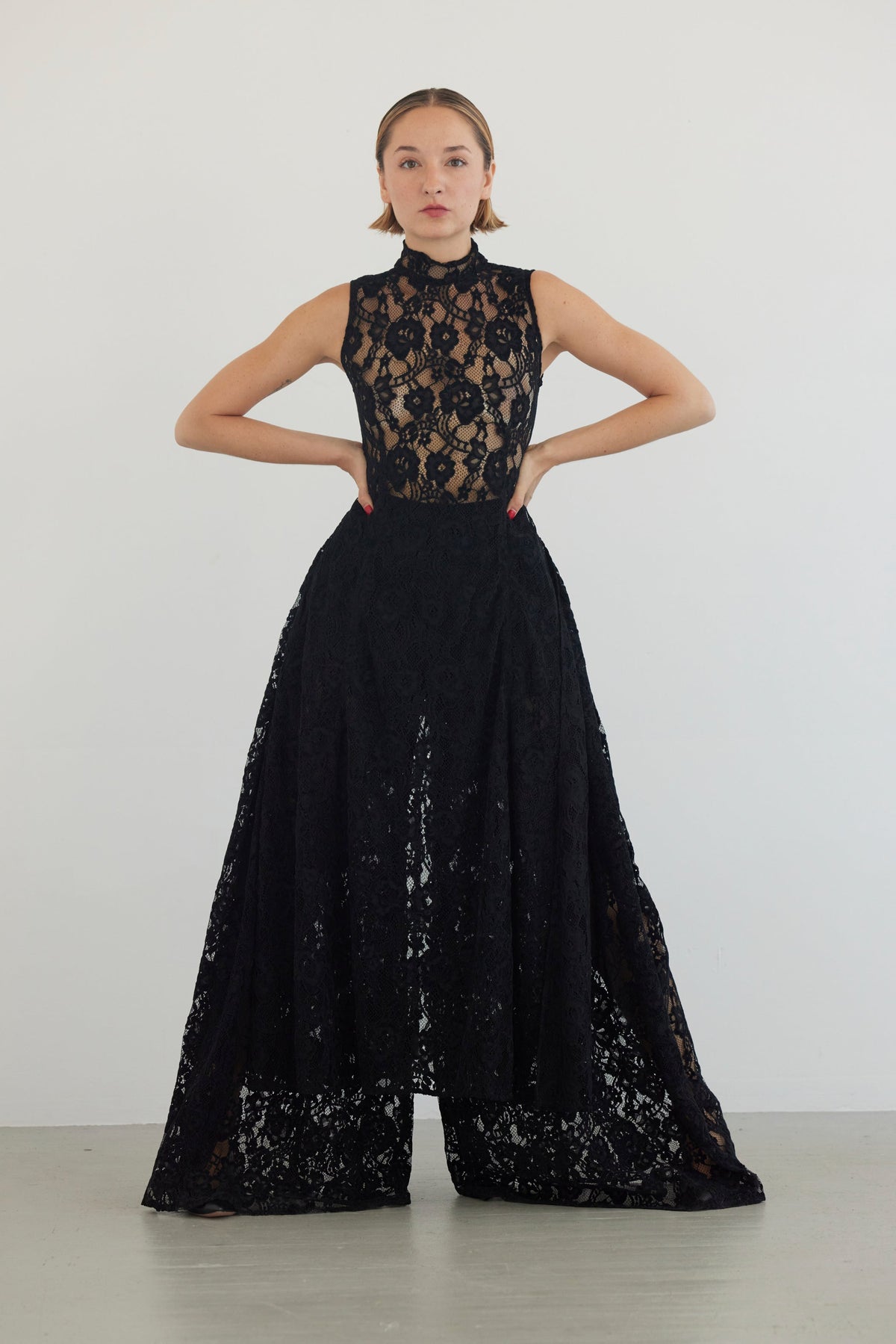 Victoria Pant in Lace Pants CHRISTINE ALCALAY Black 0 - 11