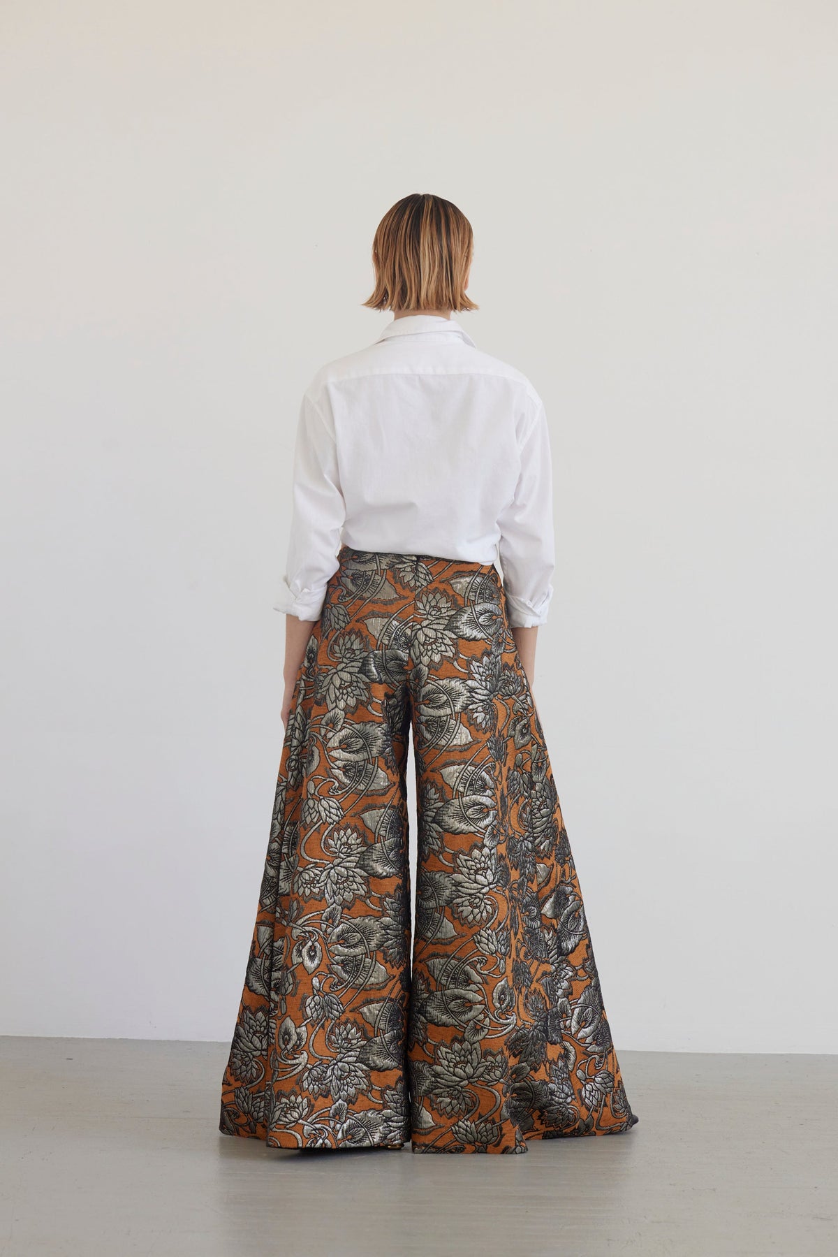 Angela Palazzo Pant in Brocade Pants CHRISTINE ALCALAY - 5