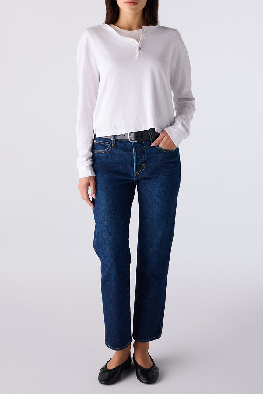 143 AMO Denim Jean in Dark Crossing wash