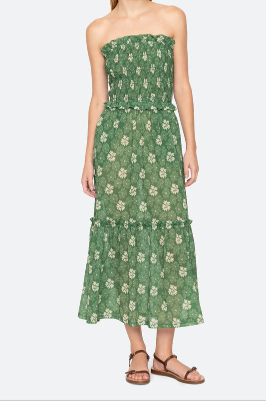Gloria Printed Smock Dress Dresses SEA NEW YORK Green S