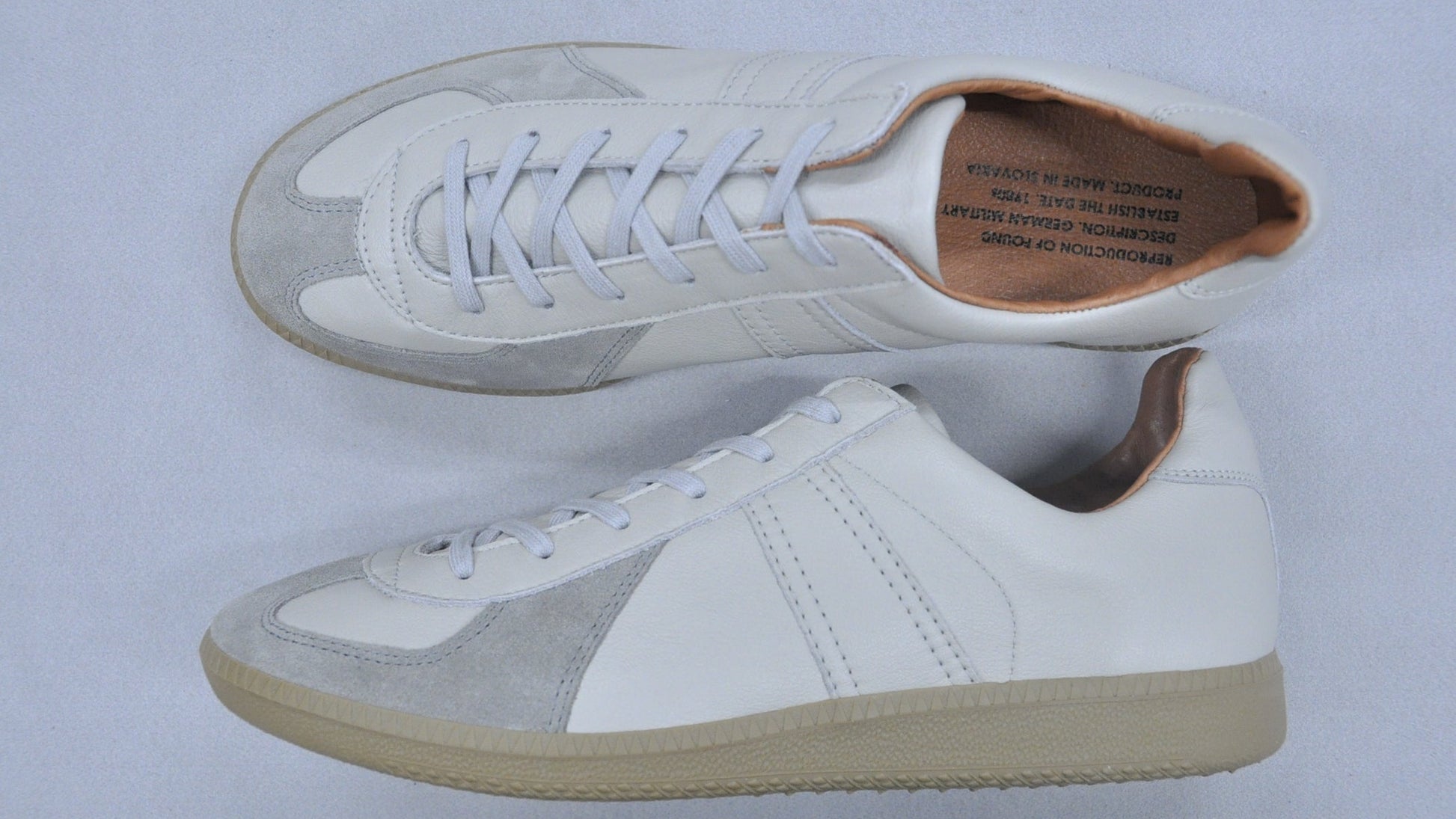 German Military Trainer Shoes Reproduction of Found Light Gray 38/US6