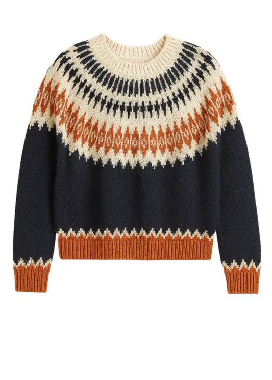 Chunky Fair Isle Crew Sweaters Autumn Cashmere