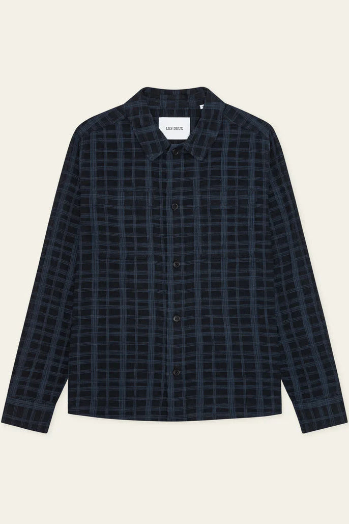 Textured Slub Overshirt Tops Les Deux