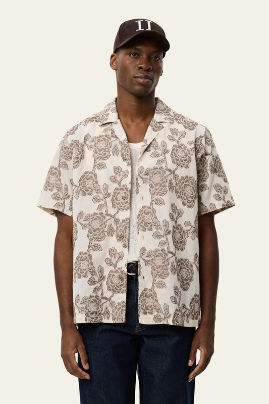 Lesley Flower Jacquard SS Shirt