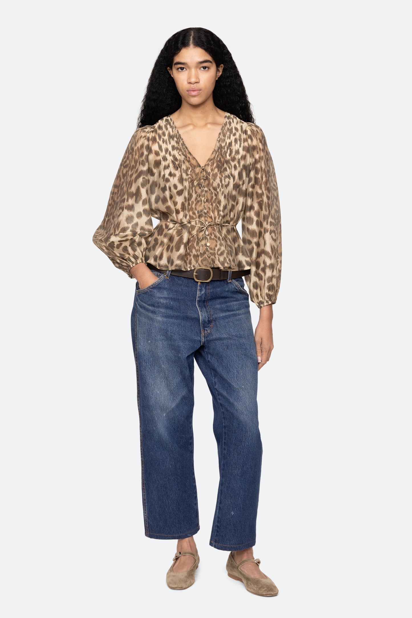 Claude Print L/S Top SEA NEW YORK Cream XS