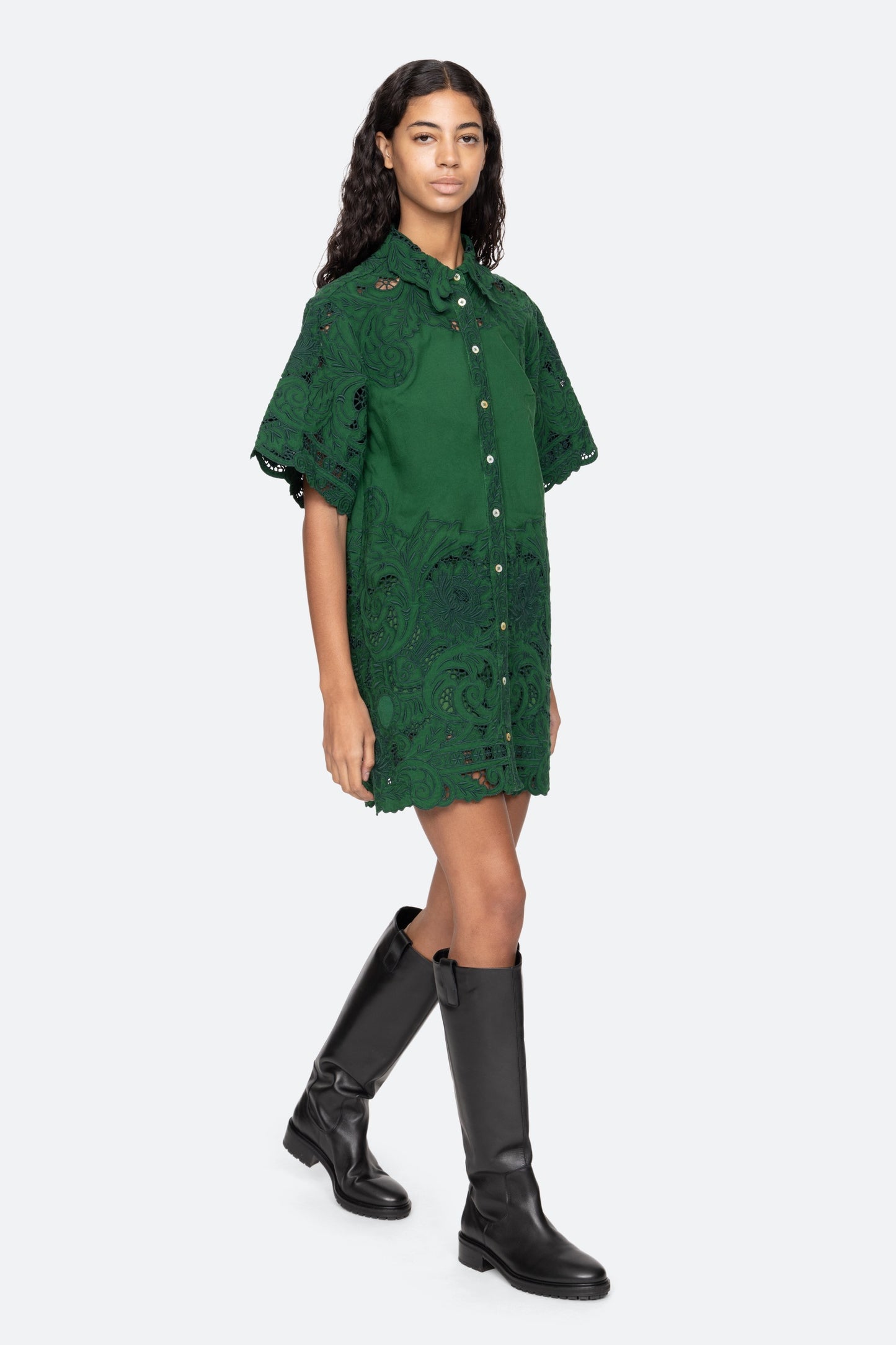 Ceci Embroidery S/S Shirt Dress Dresses SEA NEW YORK