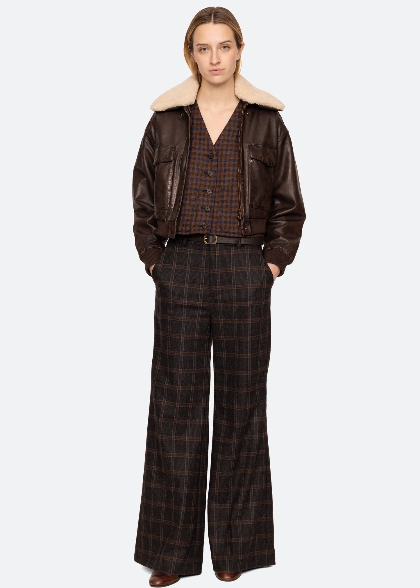 Monroe Wool Plaid Pant PANTS SEA NEW YORK