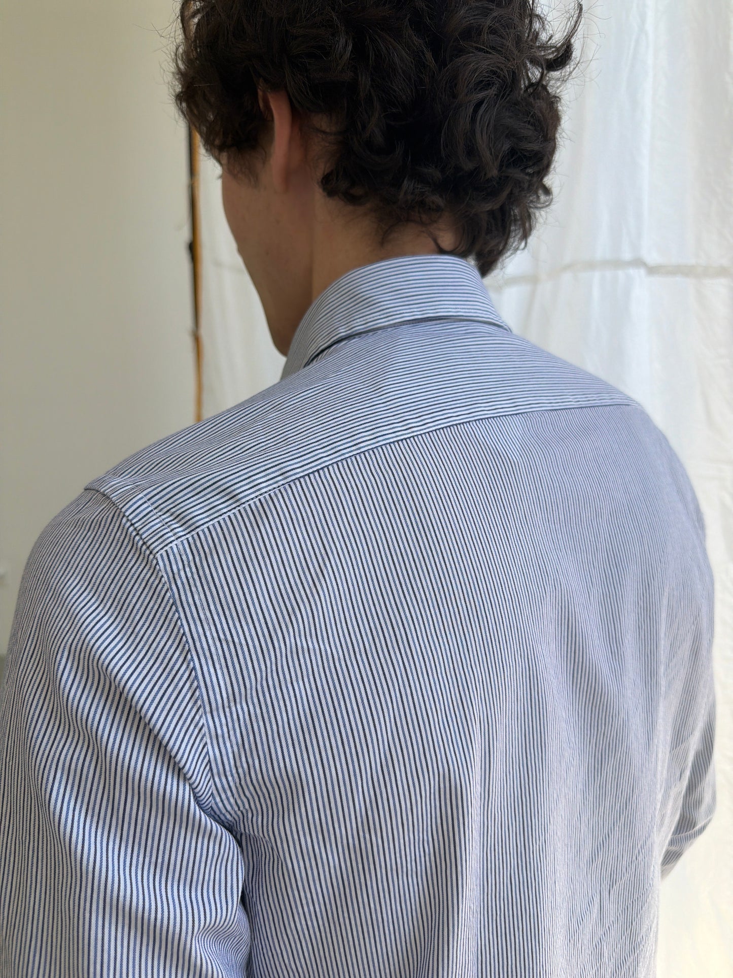 Two-Tone Pinstripe Oxford Shirts fig.