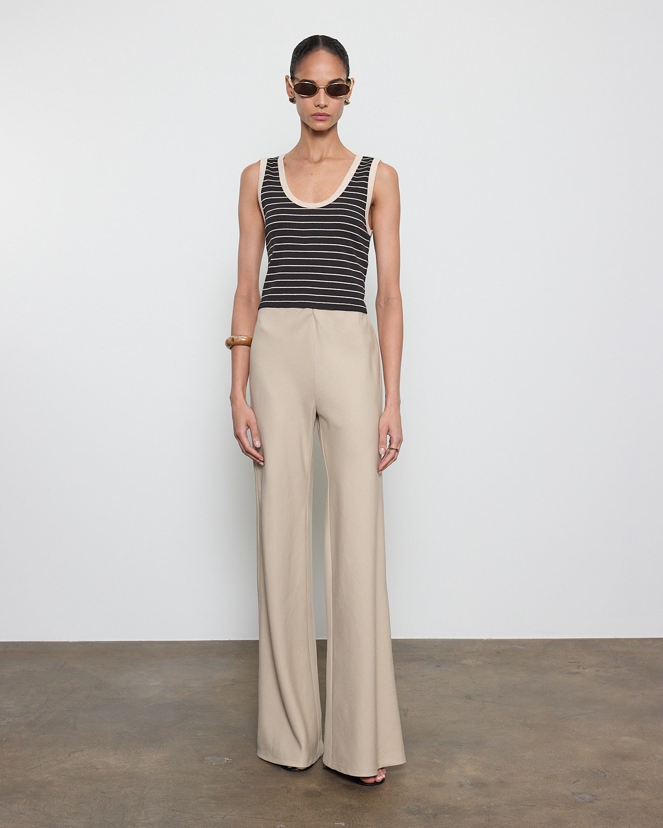 Cotton Stripe Classic U Tank Tanks Enza Costa