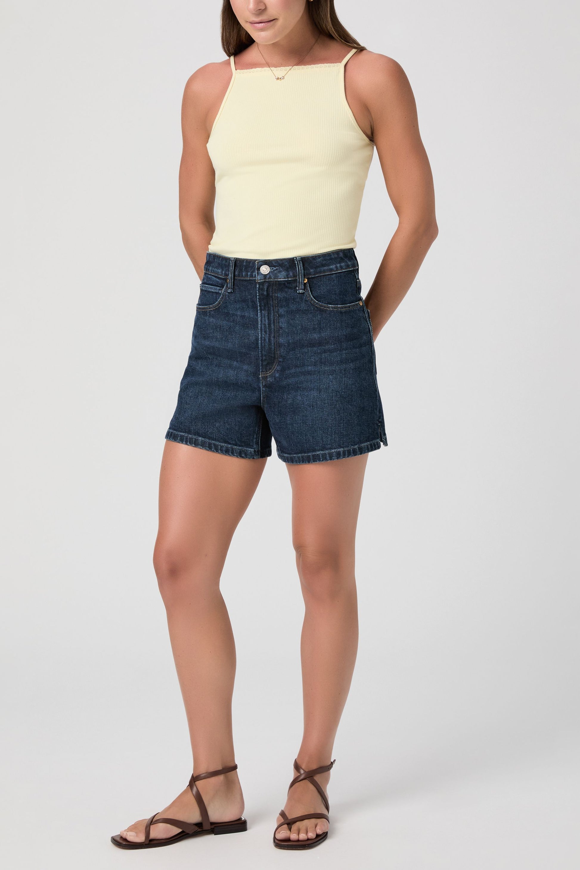 Dani Short W/ Finished Hem + Seamed Beltloops - Visage Shorts PAIGE