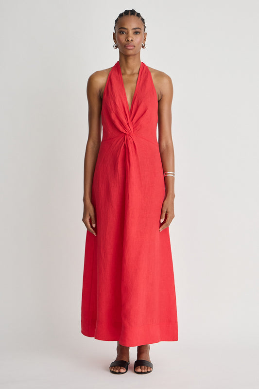 Salome Halter Maxi Dresses Apiece Apart Red 2