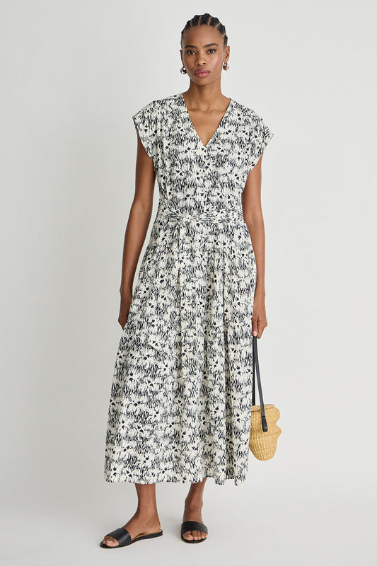 Textured Agathe Tier Maxi Dresses Apiece Apart Tropical Midnight XS