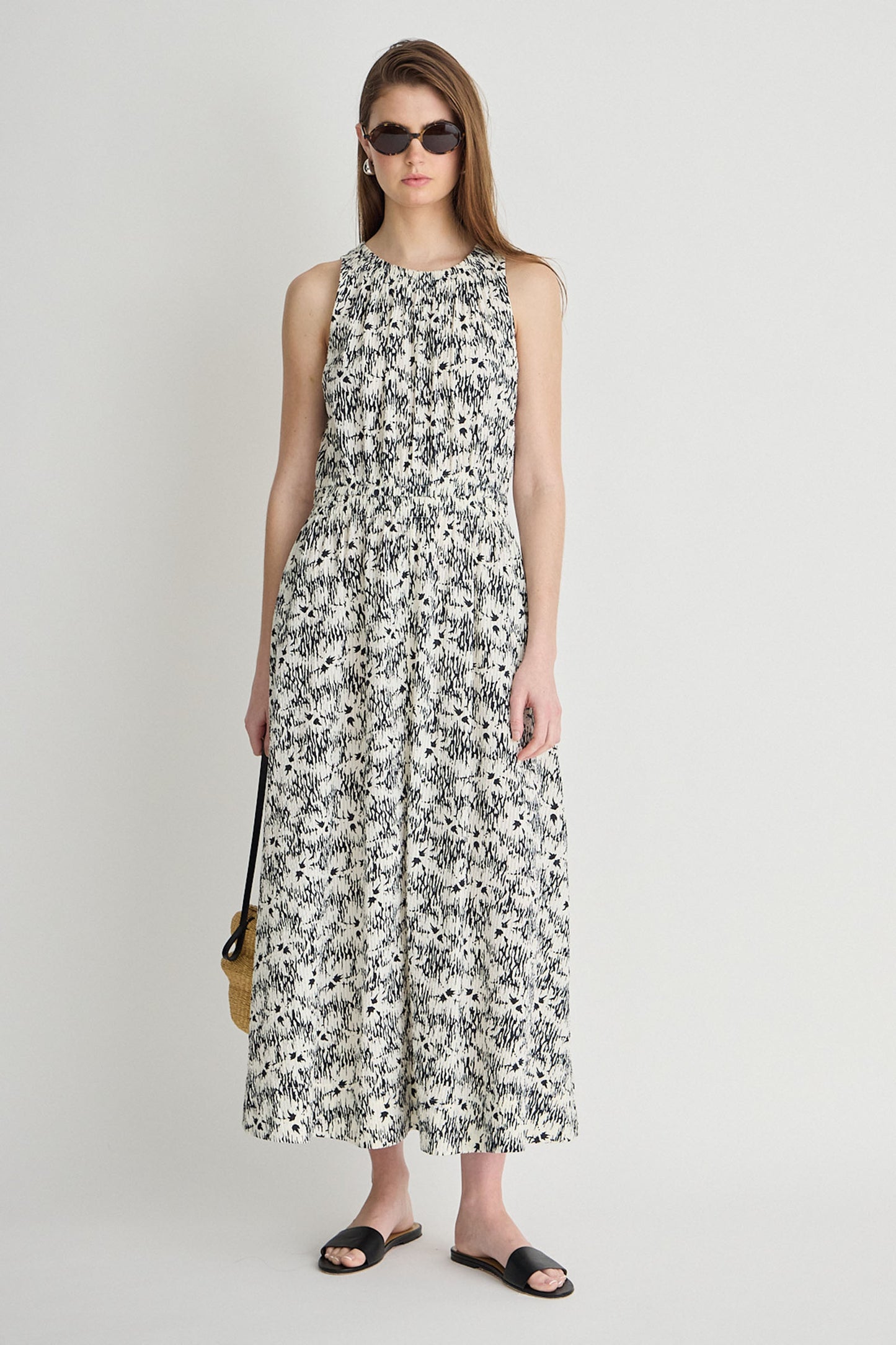 TEXTURED BALI TANK DRESS