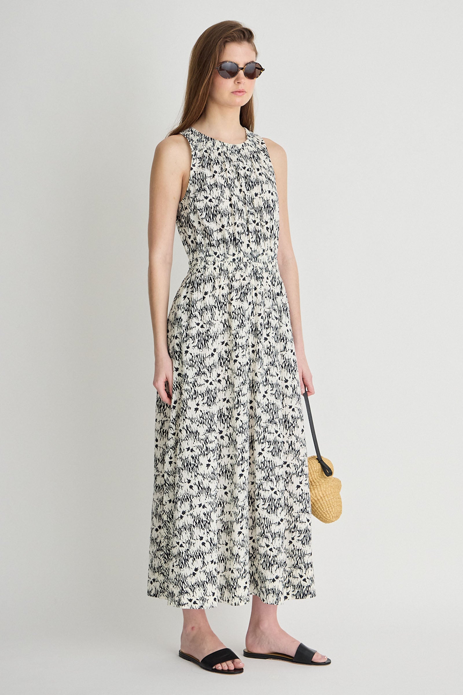 TEXTURED BALI TANK DRESS
