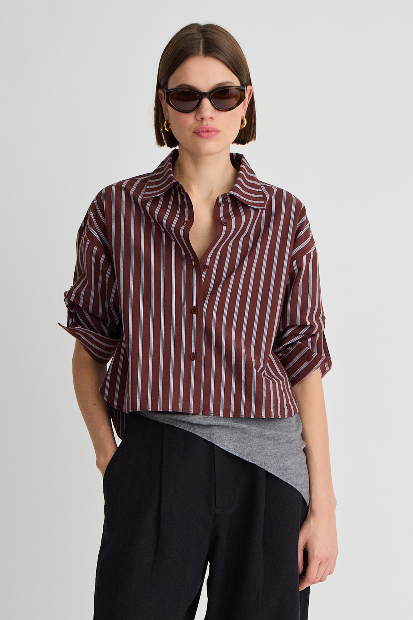 Cropped Isolde Button Down Apiece Apart