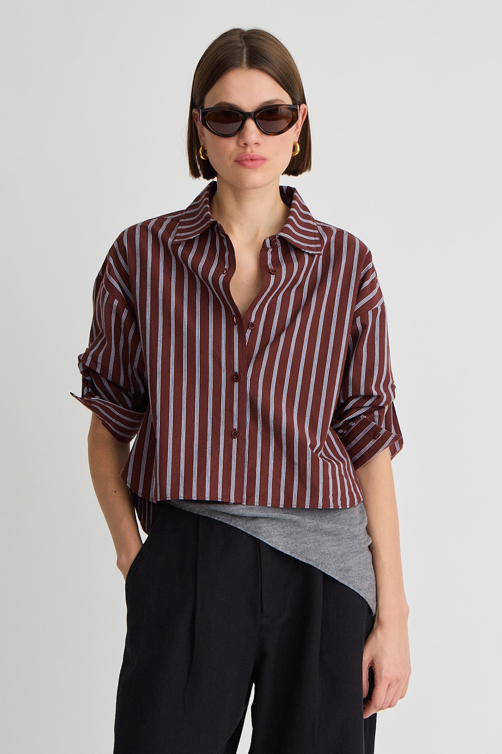 Cropped Isolde Button Down Apiece Apart