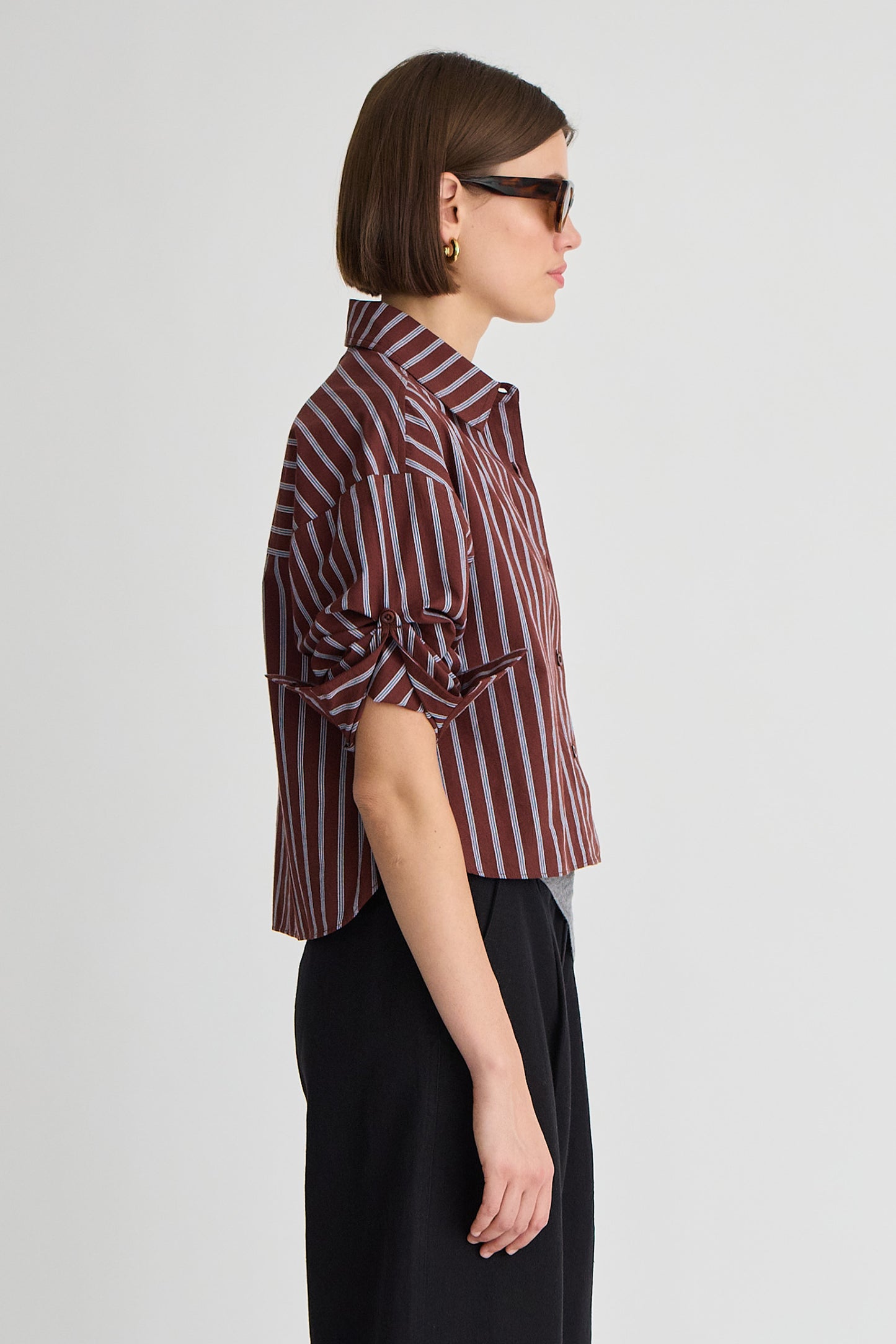 Cropped Isolde Button Down Apiece Apart