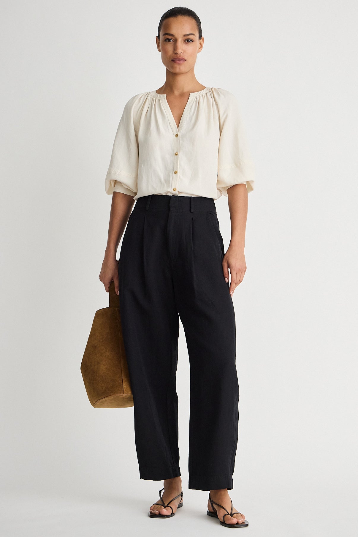 Bari Crop Trouser Apiece Apart Black 8