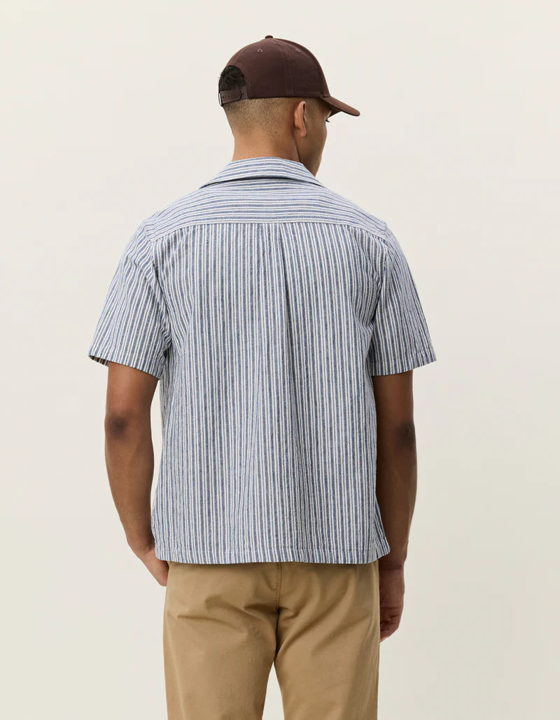 Stripe Cotton-Linen SS Shirt Shirts Les Deux