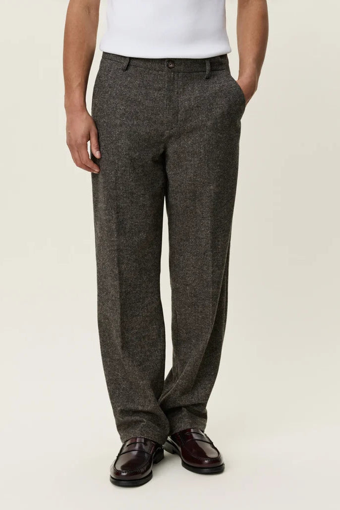 Wool Melange Slack Pants