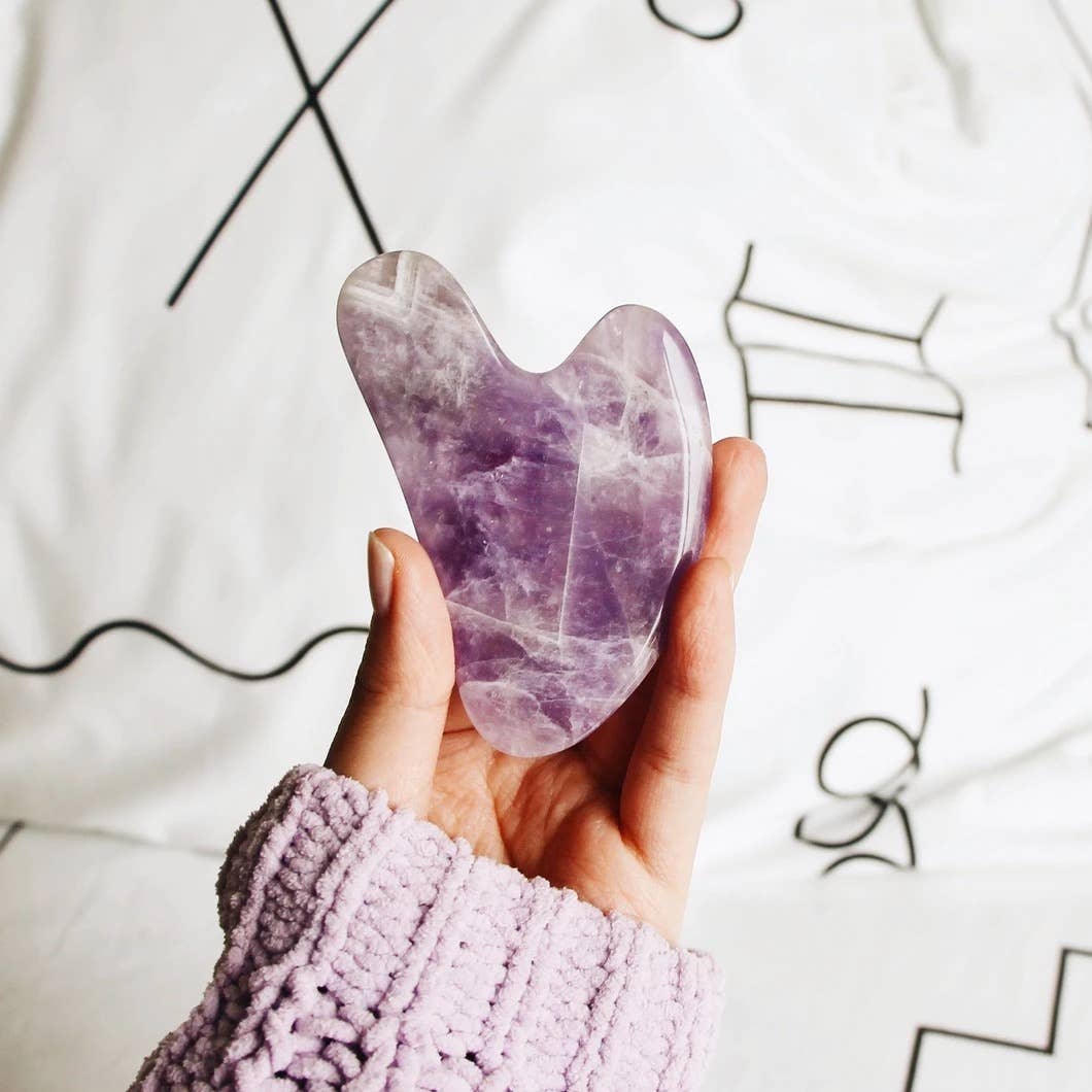 The Amethyst Gua Sha Facial Lifting Tool