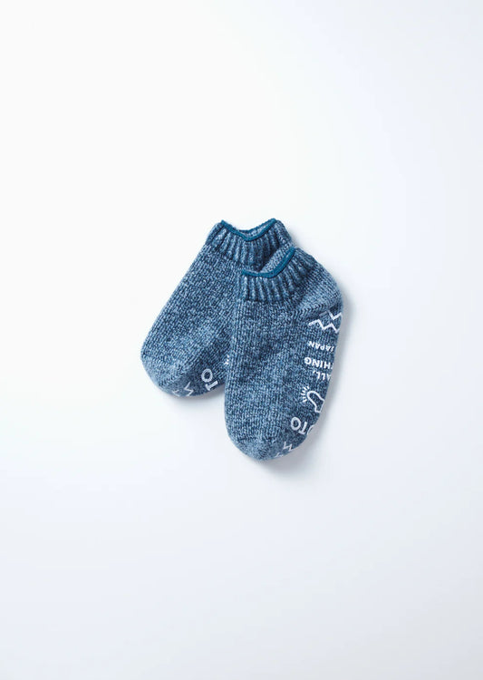 Pile Sockslipper Socks RoToTo INDIGO/L.BLUE M 