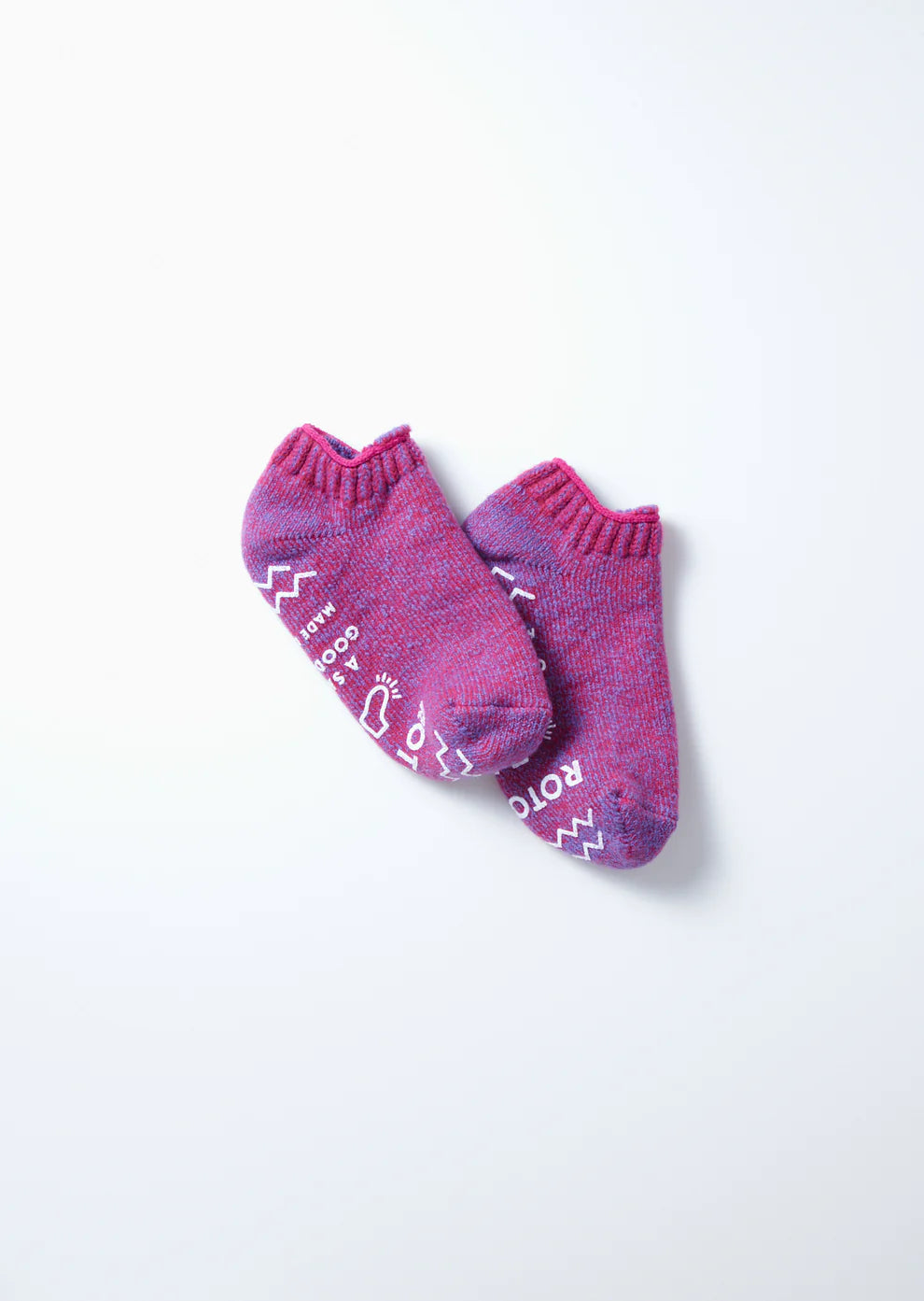 Pile Sockslipper Socks RoToTo D.PINK/L.PURPLE M 