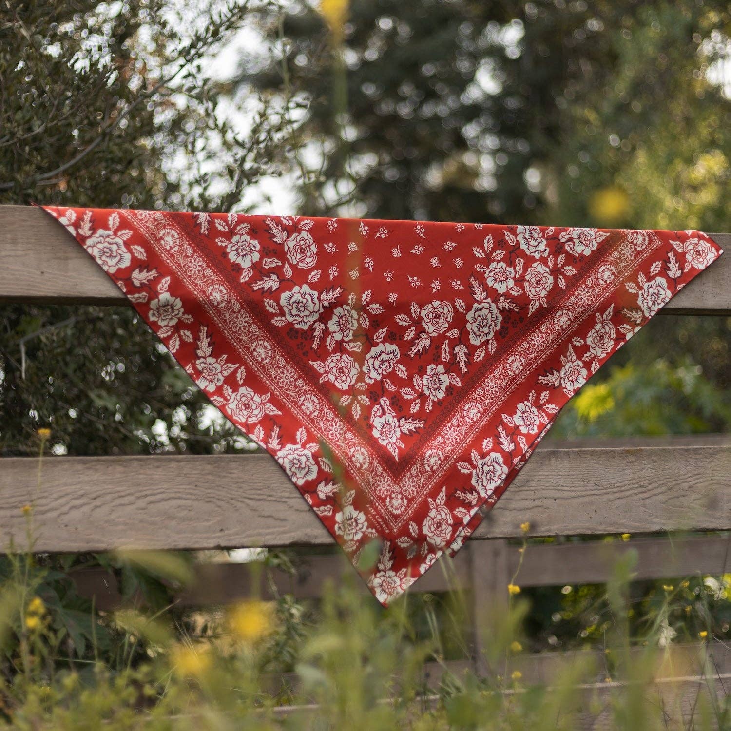 Silk Twill Scarf - Rosey in Red Hot Scarves Last Chance Textiles