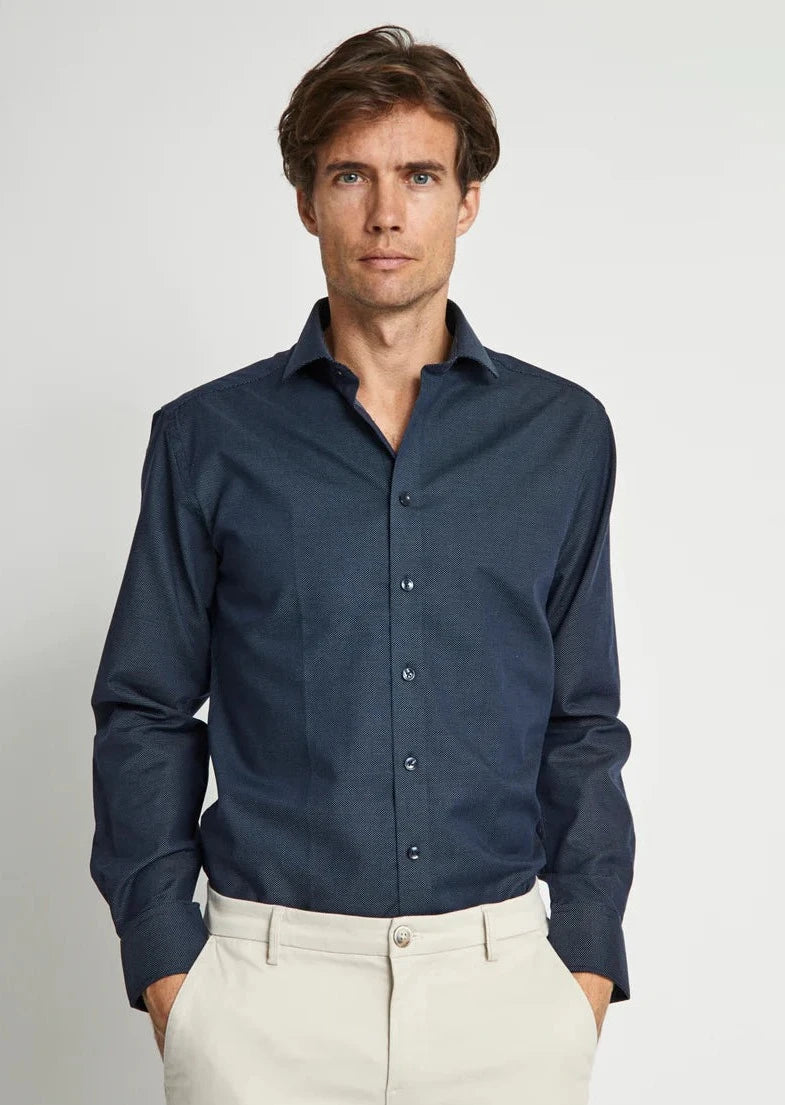 Modern Shirt - Deion Shirt Bruun & Stengade Navy 38 