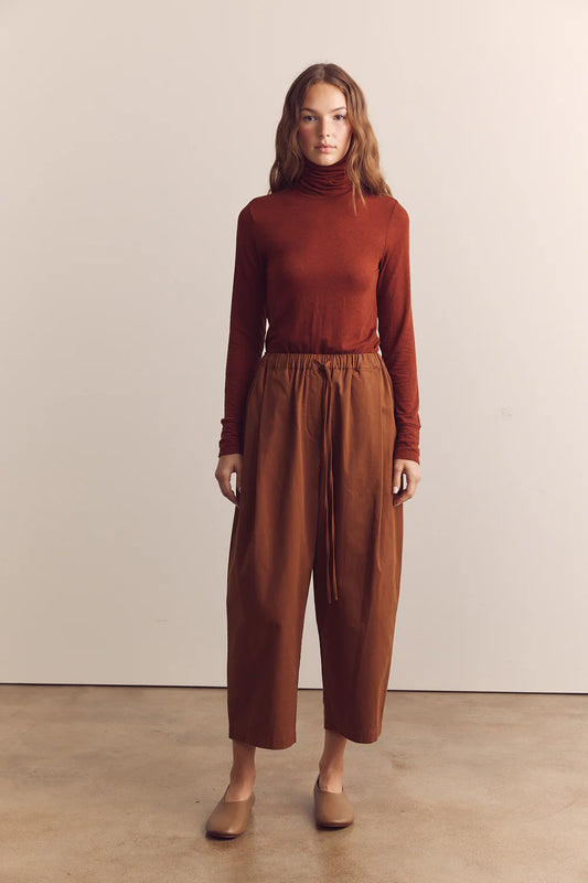 Front Pleat Drawstring Pants  Amente   