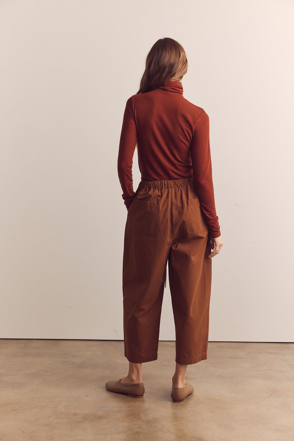 Front Pleat Drawstring Pants  Amente   