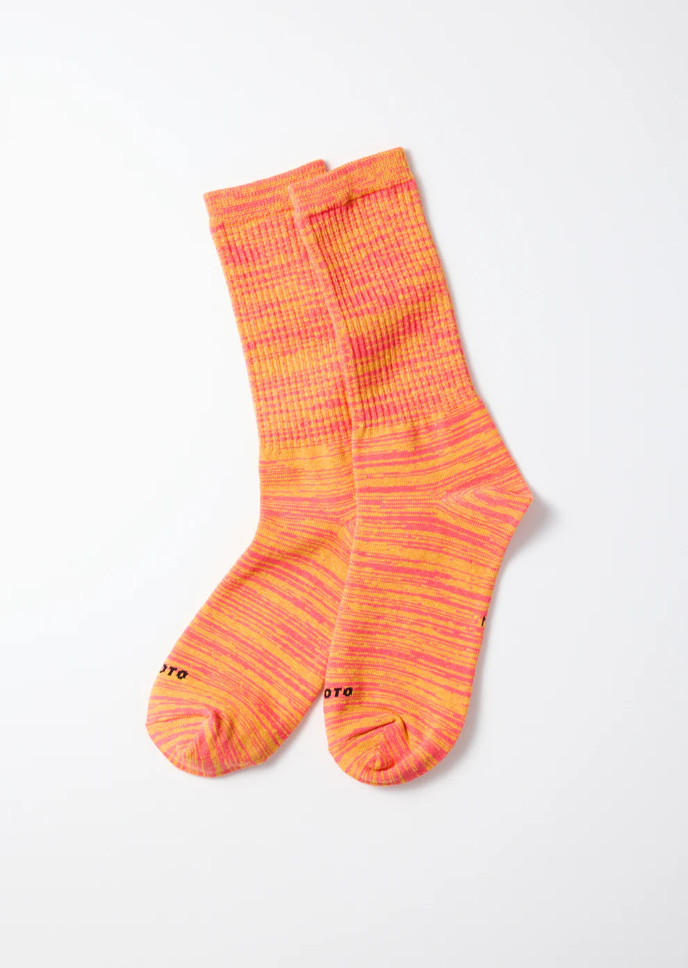 Raffy Blend Crew Socks RoToTo YELLOW/PINK L 