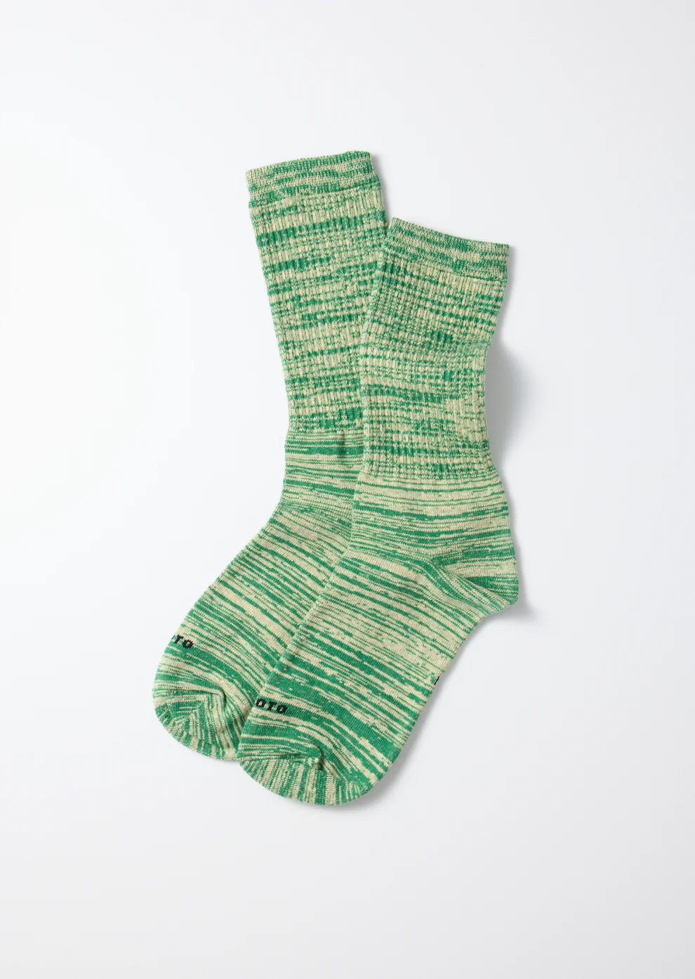 Raffy Blend Crew Socks RoToTo GREEN/RAW L 