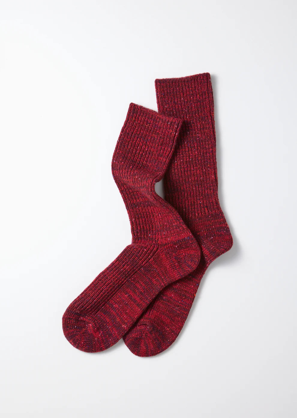 Nep Tweed Marl Socks Socks RoToTo BURGUNDY L 