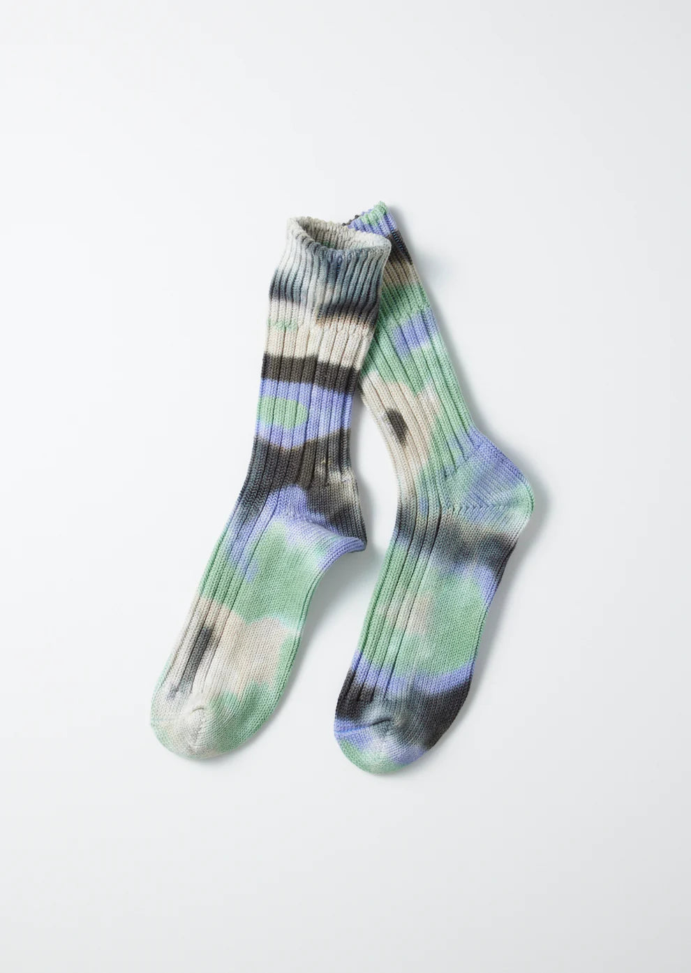 Tie Dye Chunky Ribbed Socks Socks RoToTo Blk/Mnt/Ppl M 