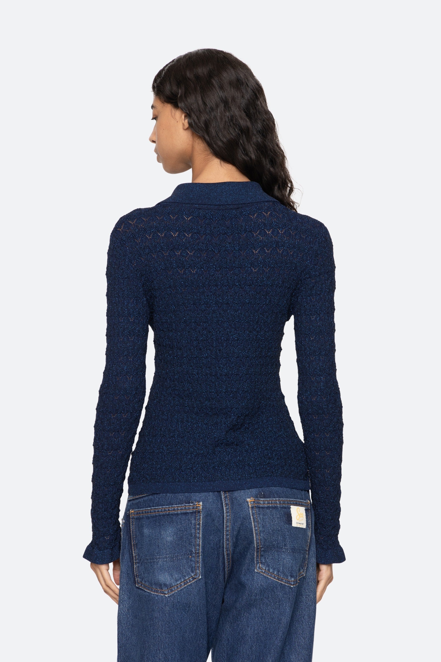 Ruby Knit L/S Polo Sweaters SEA NEW YORK