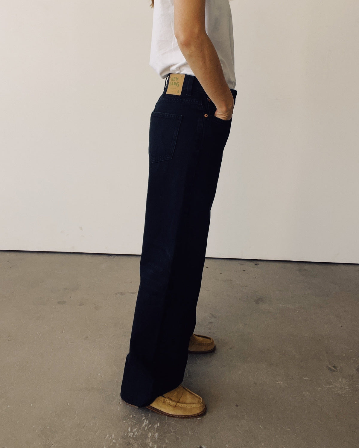 The Wide Slouch Washed Black HEY GANG - 2