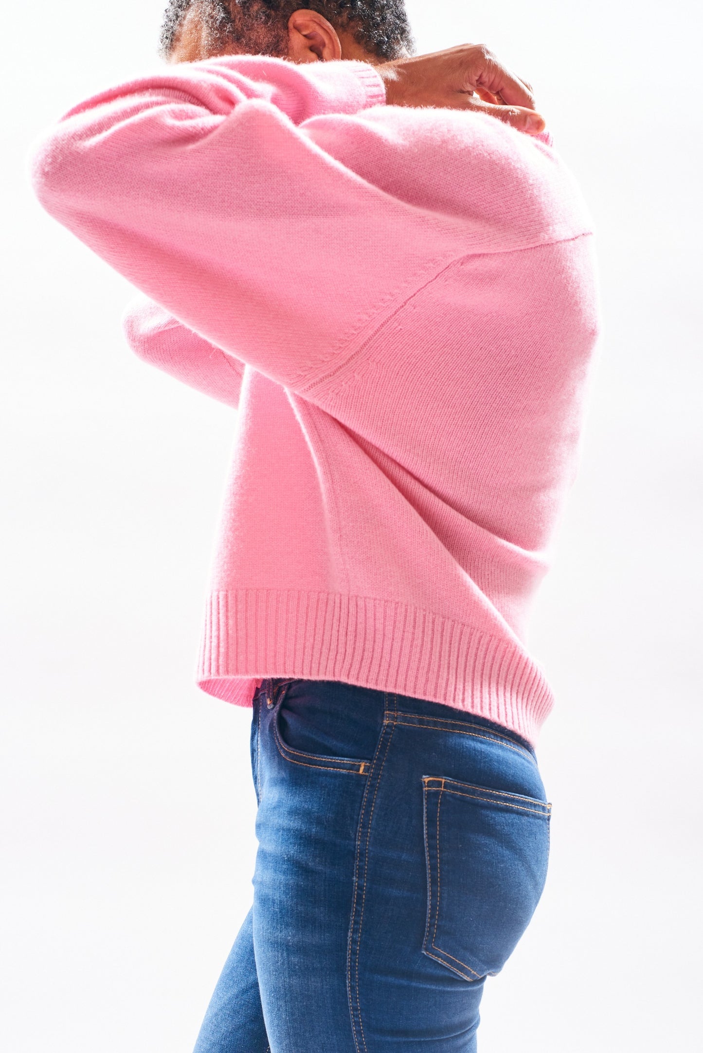 Crop Oversize Vee Jumper 1234