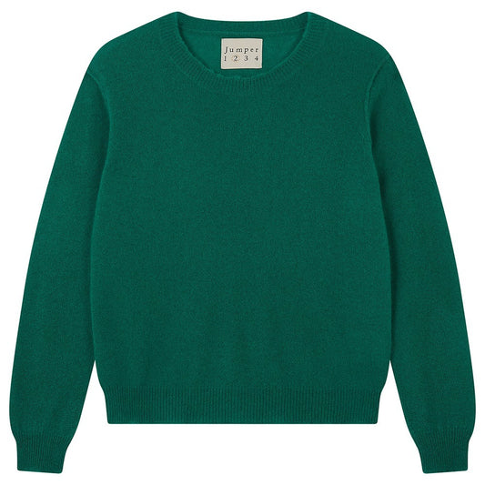 Distressed Crew Jumper 1234 Olive Green 1