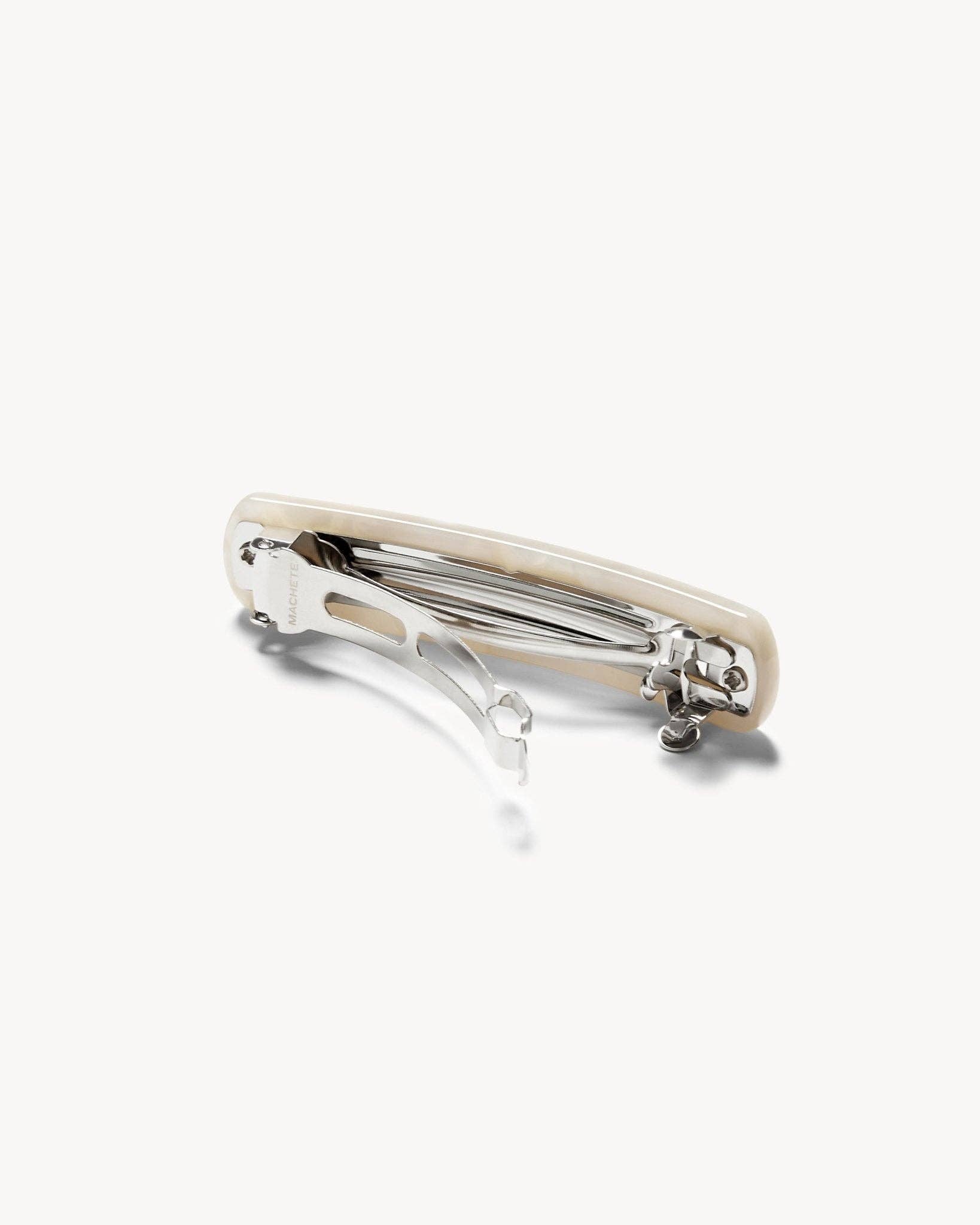 No. 3 Heirloom Barrette in White Shell MACHETE