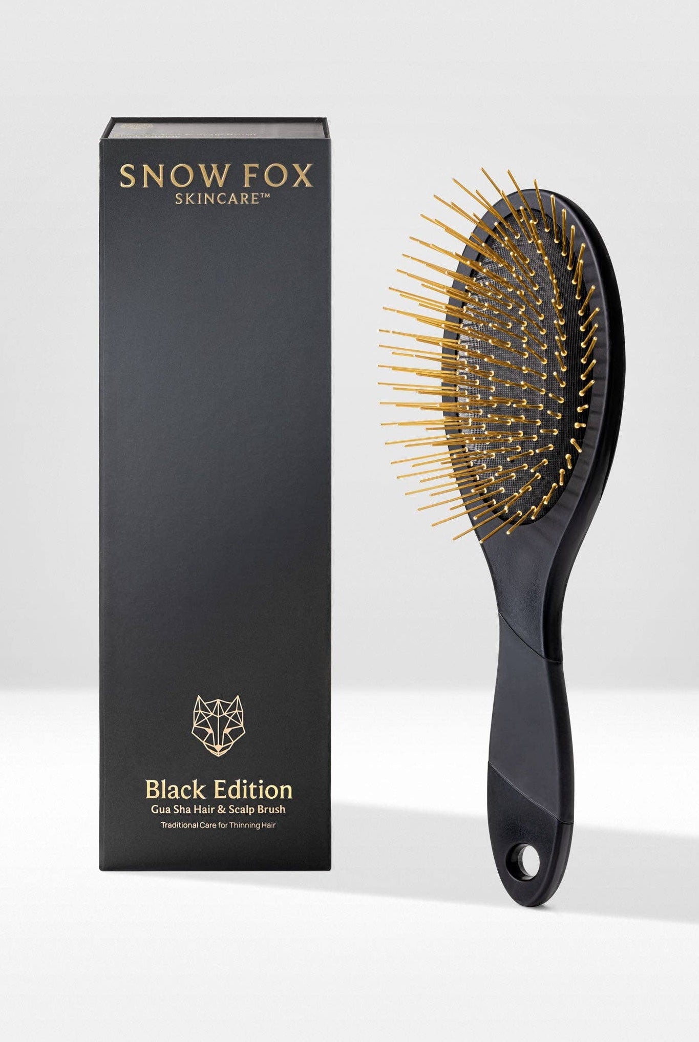 Gua Sha Hair & Scalp Brush: Black Edition Beauty Snow Fox Skincare