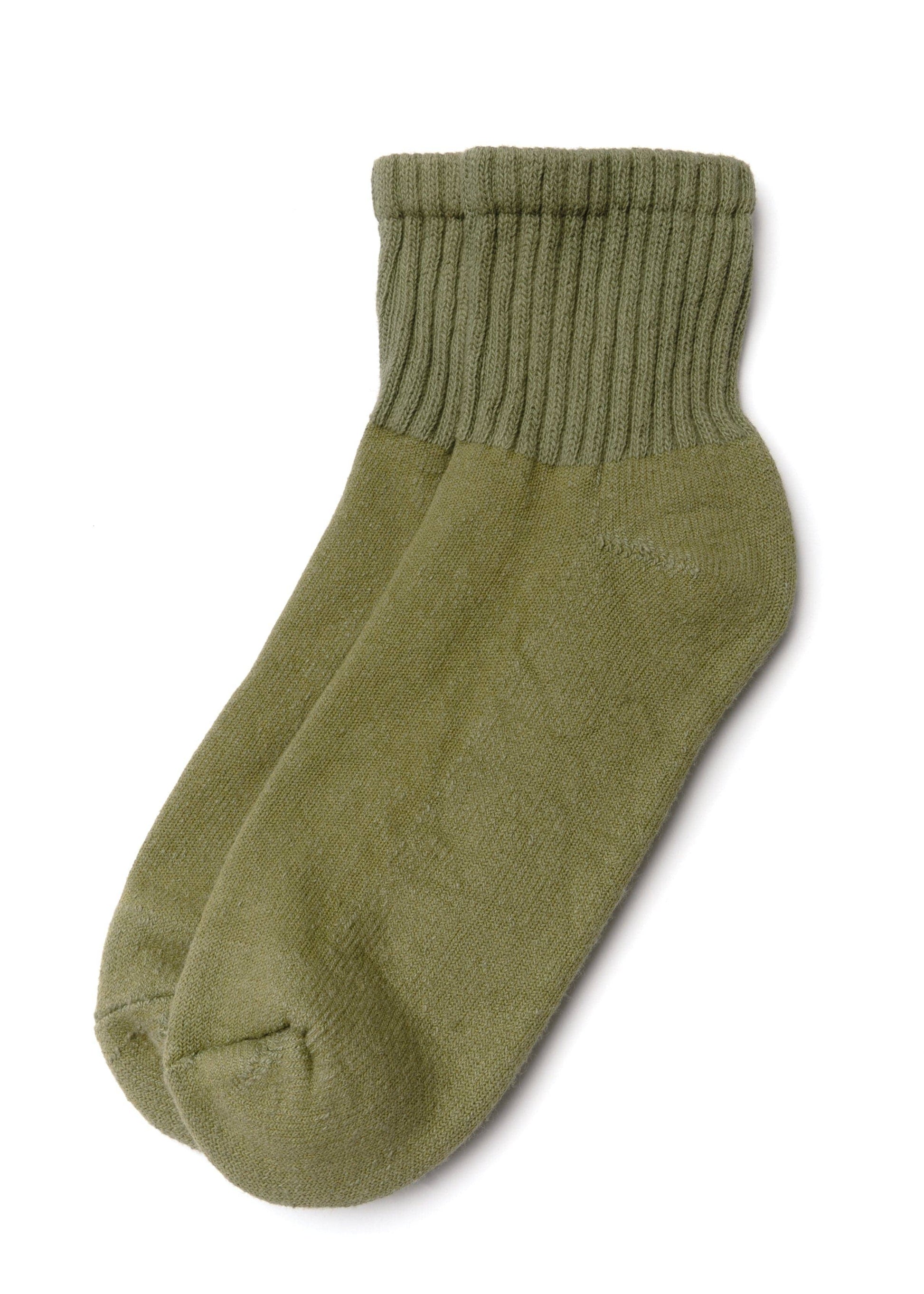 The Solids Quarter Crew Socks American Trench olive One Size